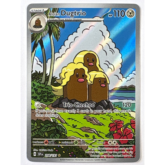 Alolan Dugtrio Holo Illustration Rare 208/191 | Local Legends Cards & Collectibles