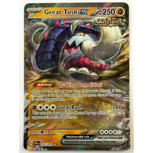 Great Tusk EX Double Rare 053/091