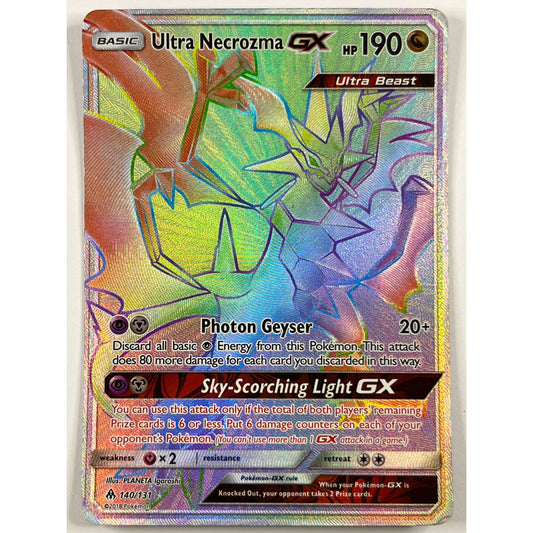 Ultra Necrozma GX Holo Rainbow Secret Rare 140/131