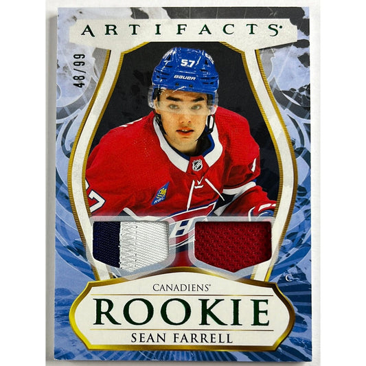 2023-24 Artifacts Sean Farrell Emerald Dual Rookie Patch /99