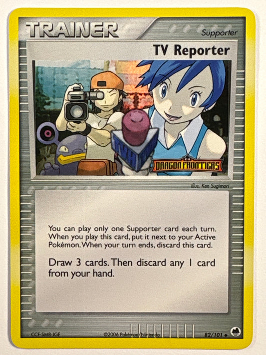 *Stamped TV Reporter Reverse Holo Uncommon 82/101