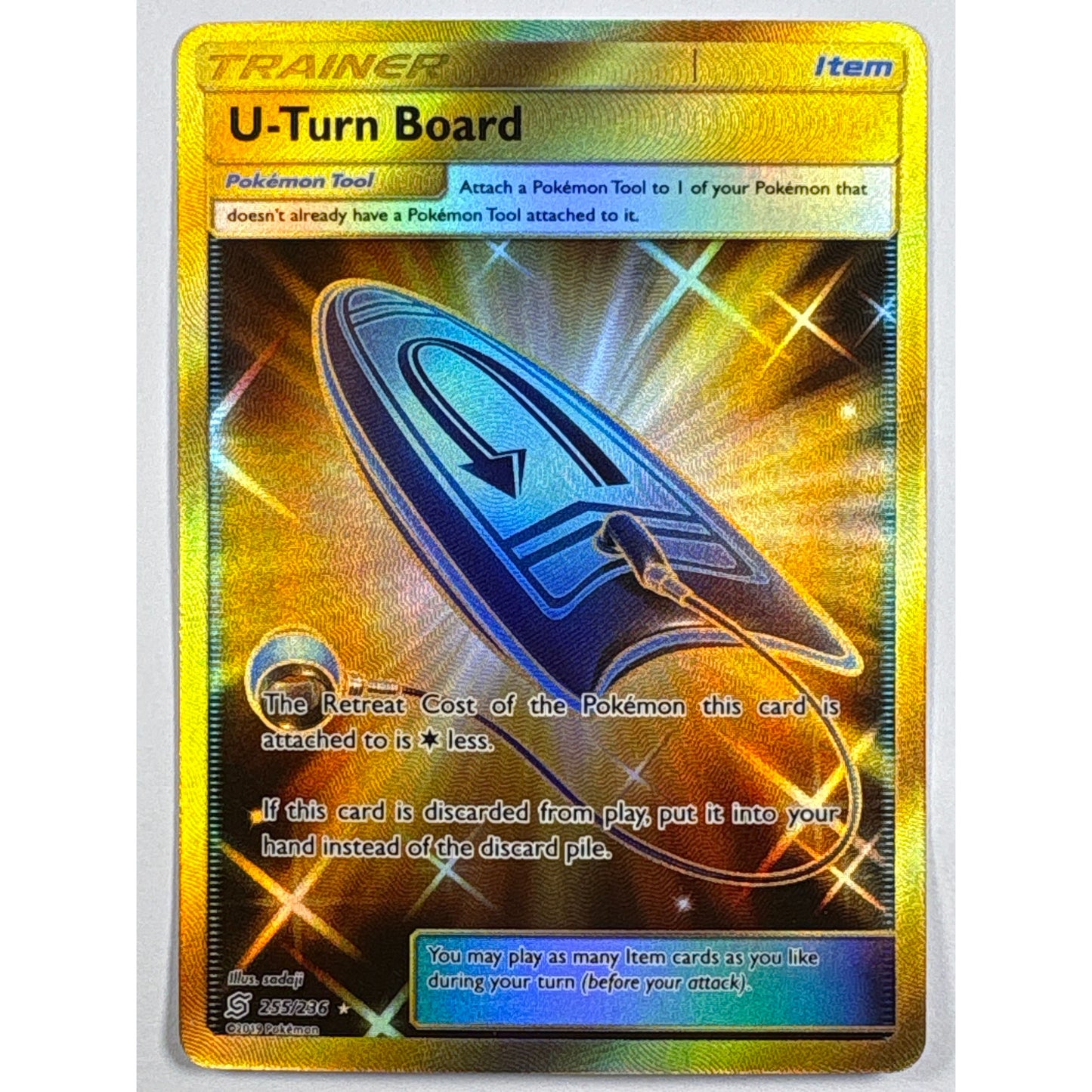 U-Turn Board Holo Gold Secret Rare 255/236