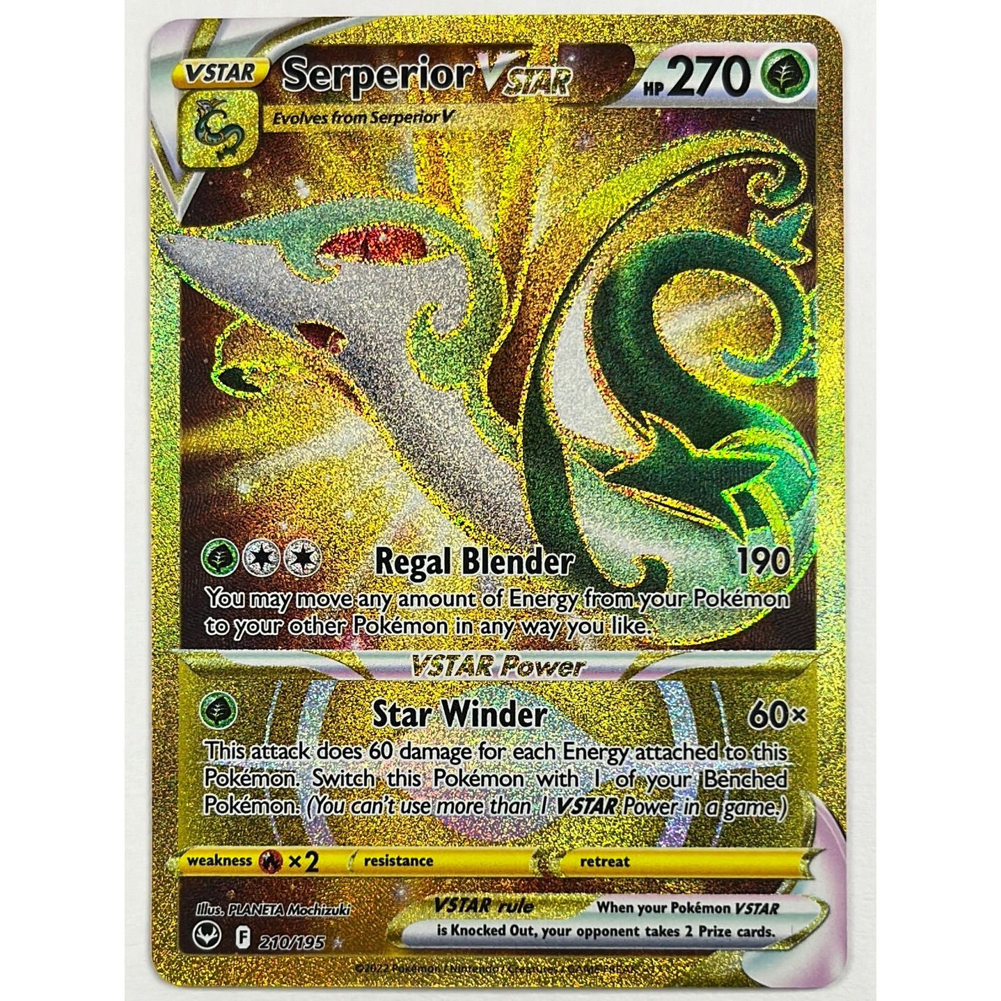 Serperior VStar Gold Secret Rare 210/195