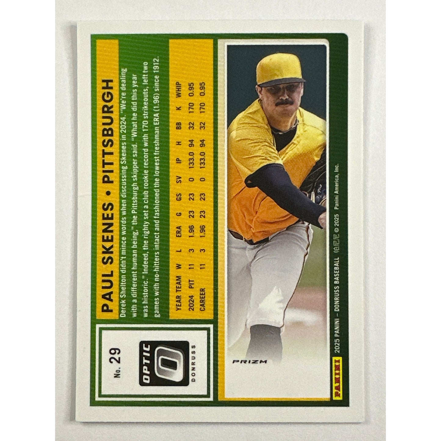 2025 Donruss Optic Paul Skenes Black Disco SSP