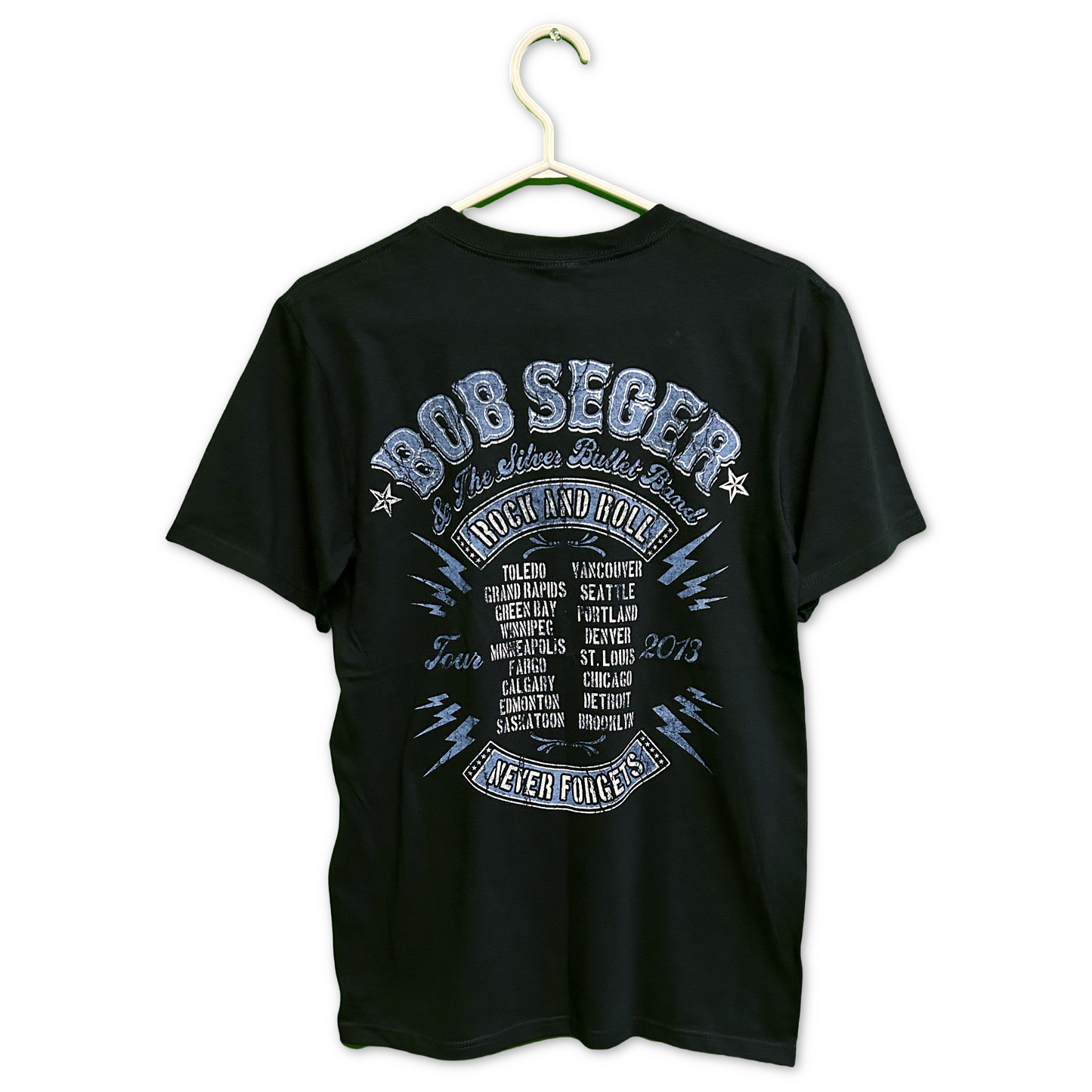 Official Bob Seger ‘Silver Bullet Train’ 2013 Tour Shirt SM | Local Legends Cards & Collectibles