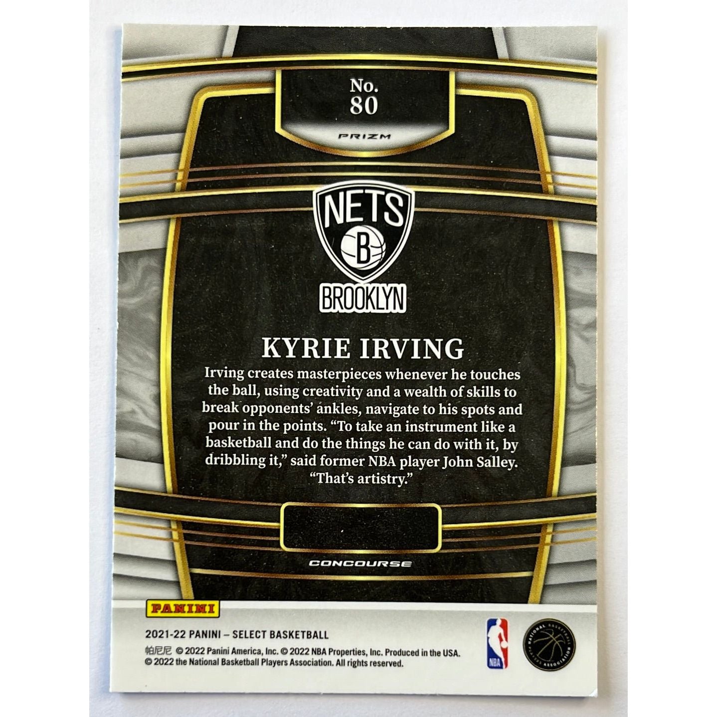 2021-22 Select Kyrie Irving Green White Purple Holo Prizm