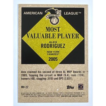 2025 Topps Alex Rodriguez Green Refractor /99 | Local Legends Cards & Collectibles