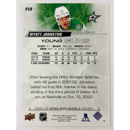 2022-23 Upper Deck Series 2 Wyatt Johnston Young Guns