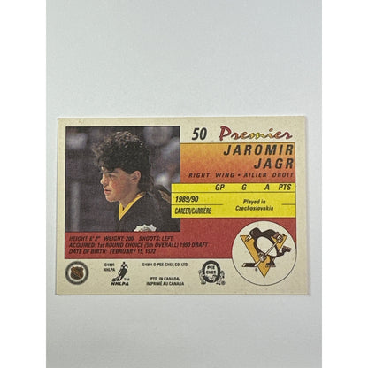 1990-91 O-Pee-Chee Premier Jaromir Jagr RC