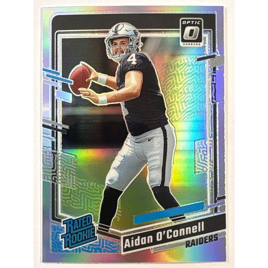 2023 Donruss Optic Aidan O’Connell Silver Holo Rated Rookie