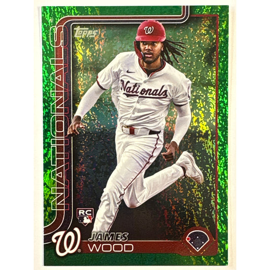 2025 Topps Series 1 James Wood Green Speckle Refractor RC /99