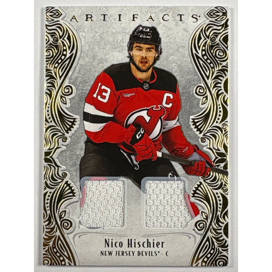 2025-26 Artifacts Nico Hischier Gold Material /199