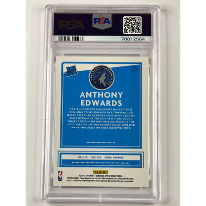 2020-21 Donruss Optic Anthony Edwards Rated Rookie PSA 8 NM-MT | Local Legends Cards & Collectibles