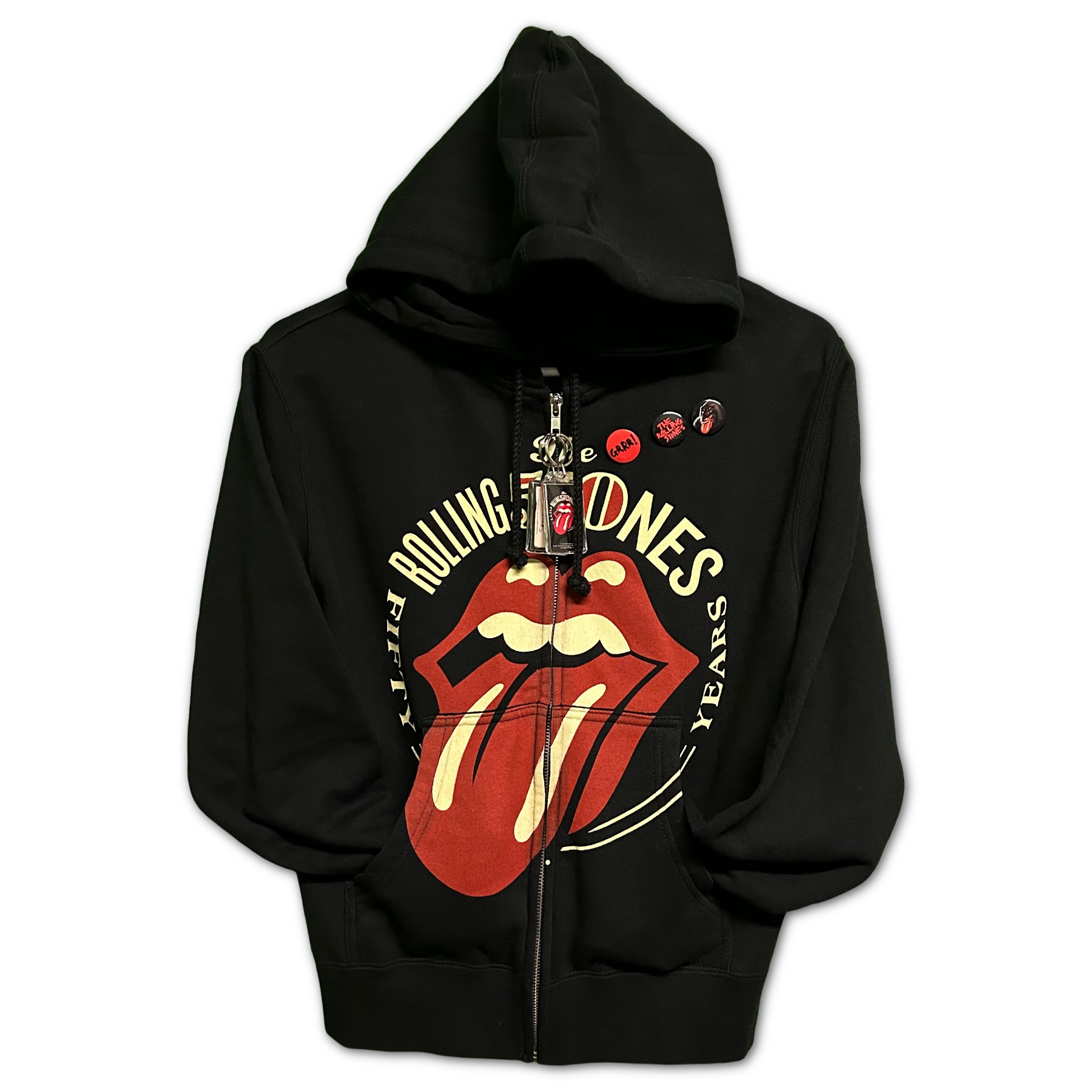 Official Rolling Stones ‘Fifty Years’ Anniversary 2013 Tour Zip Up Hoodie Sweater SM | Local Legends Cards & Collectibles