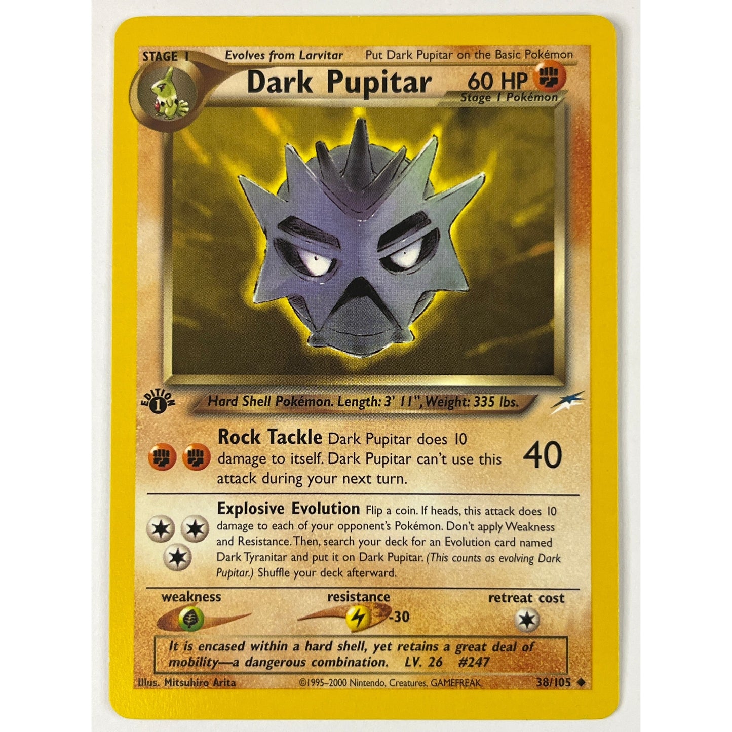 1st Edition Dark Pupitar Non Holo uncommon 38/105