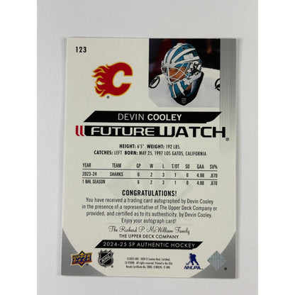 2024-25 SP Authentic Devin Cooley Future Watch Auto /599