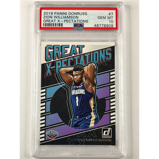 2019-20 Donruss Zion Williamson Great X-Pectations RC PSA 10 GEM MINT