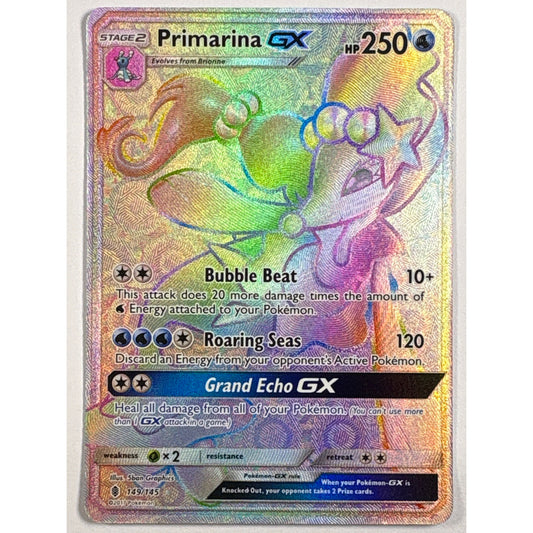 Primarina GX Holo Rainbow Rare 149/145