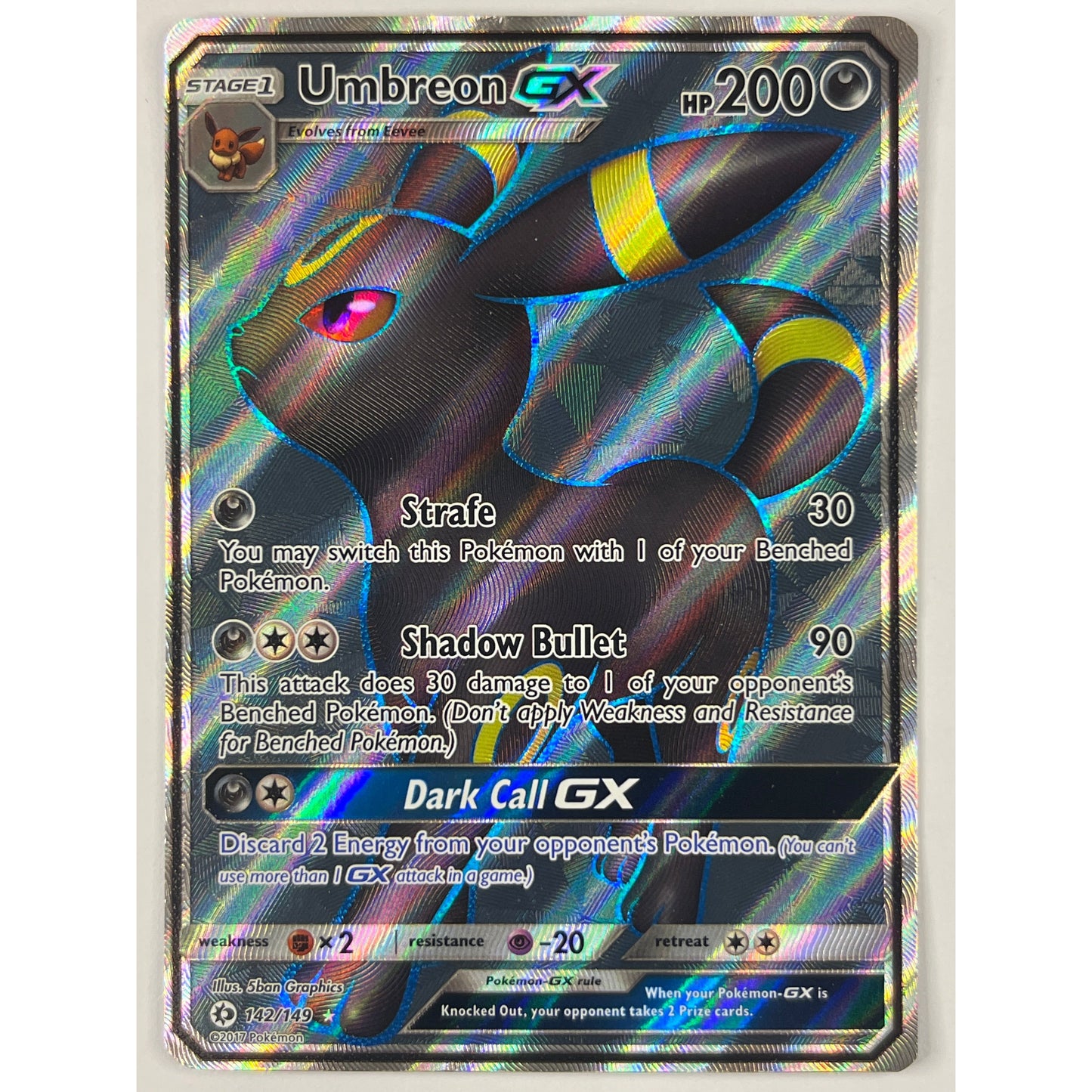 Umbreon GX Holo Ultra Rare 142/149
