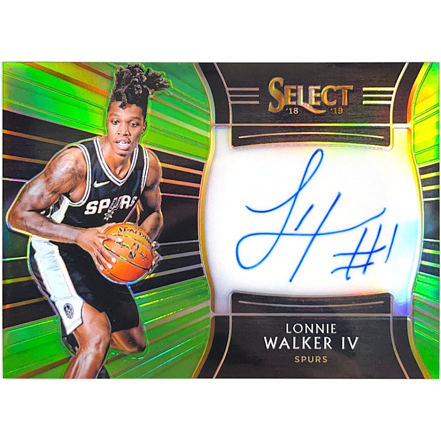 2018-19 Select Lonnie Walker lV Neon Green Prizm Rookie Auto /99