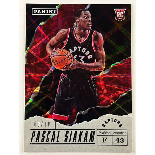 2017 Panini Fathers Day Pascal Siakam Red Galactic Foil Rookie Card /10