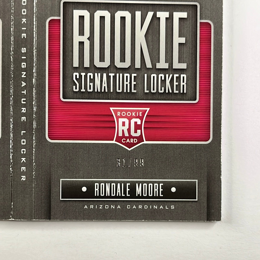 2021 Panini Playbook Rondale Moore Rookie Signature Locker /99