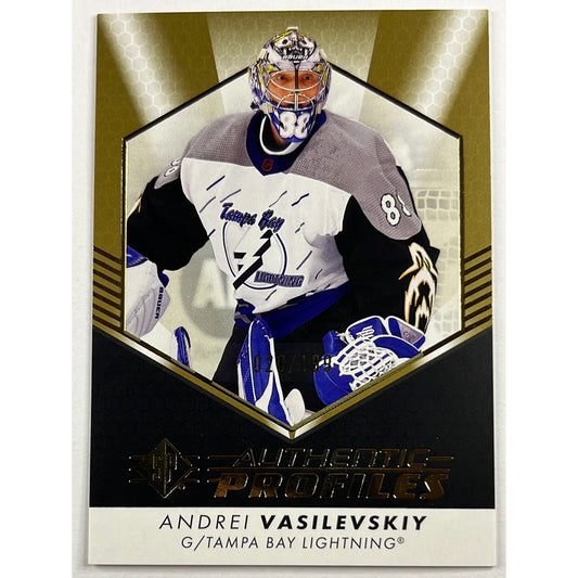 2022-23 SP Authentic Andrei Vasilevskiy Authentic Profiles Gold /199