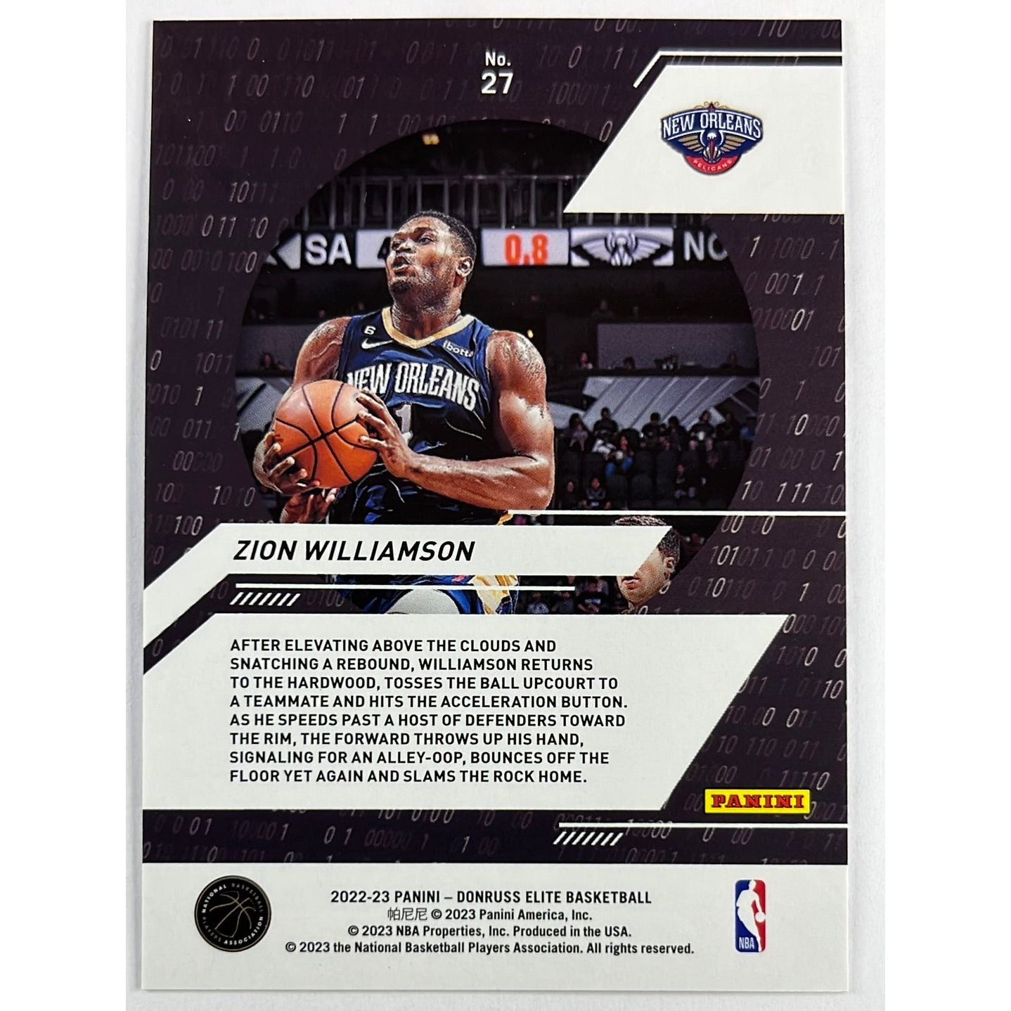 2022-23 Donruss Elite Zion Williamson Power Formulas | Local Legends Cards & Collectibles
