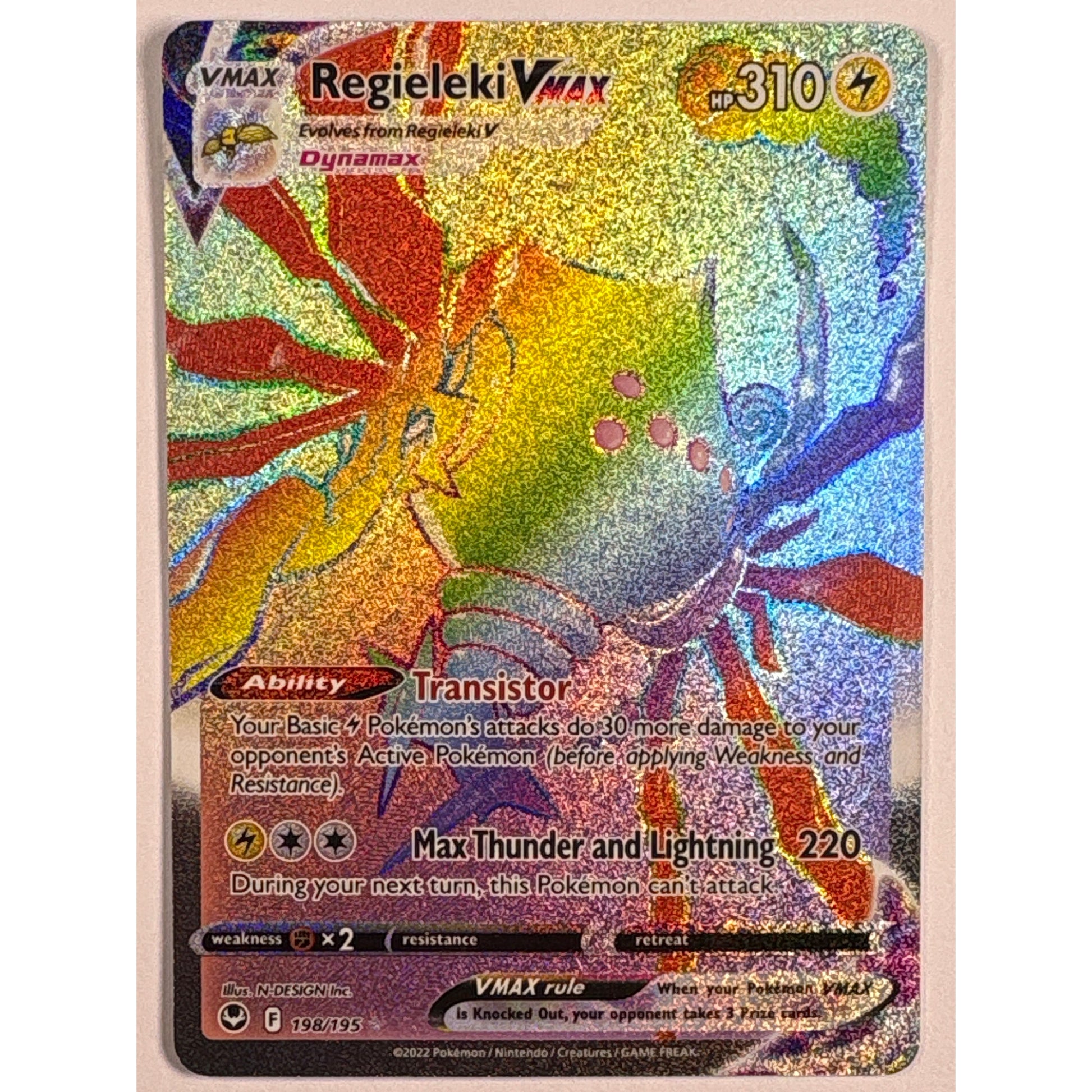 Regieleki VMAX Holo Rainbow Rare 198/195 | Local Legends Cards & Collectibles