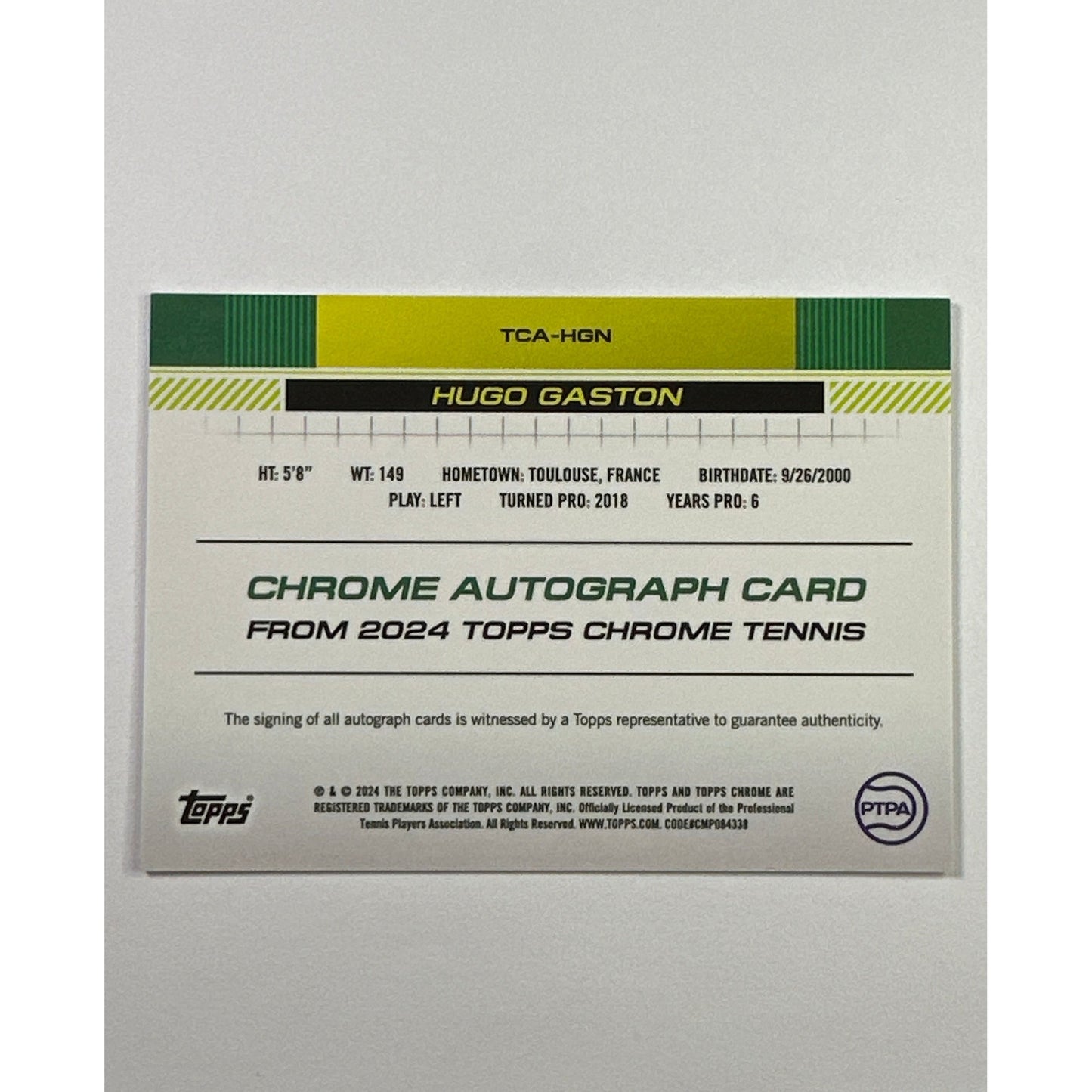 2024 Topps Chrome Hugo Gaston Autograph