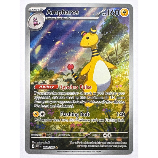 Ampharos Holo Illustration Rare 090/086 | Local Legends Cards & Collectibles