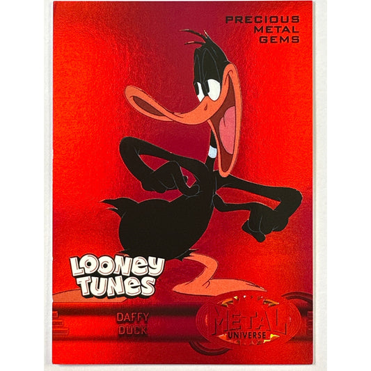 2024 Fleer Metal Universe Daffy Duck Red Precious Metal Gems /100