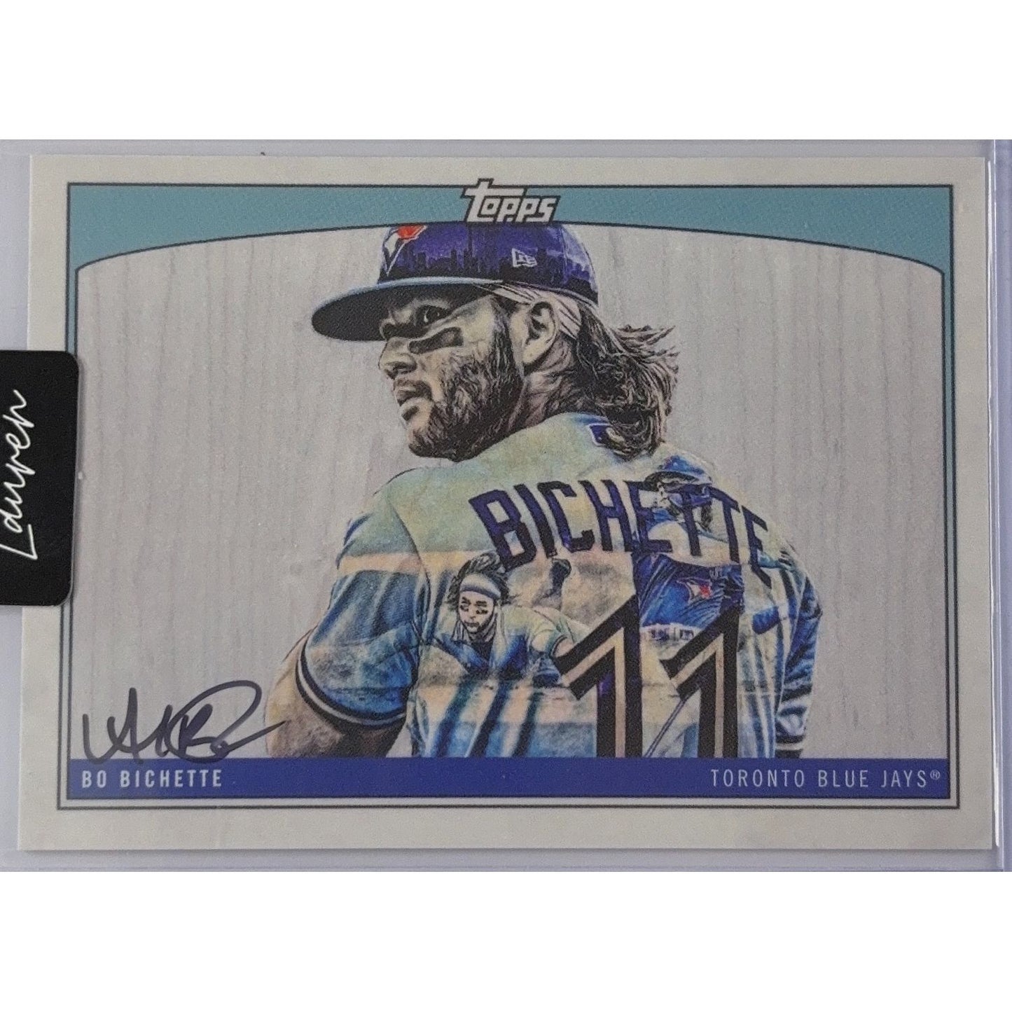 2022 Topps x Lauren Taylor Bo Bichette Artist Signed Black Auto #13