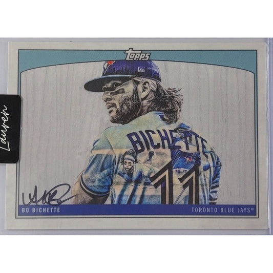 2022 Topps x Lauren Taylor Bo Bichette Artist Signed Black Auto #13