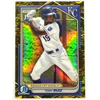 2024 Bowman Chrome Tony Ruiz Bowman 1st Lunar Crater Refractor 53/75