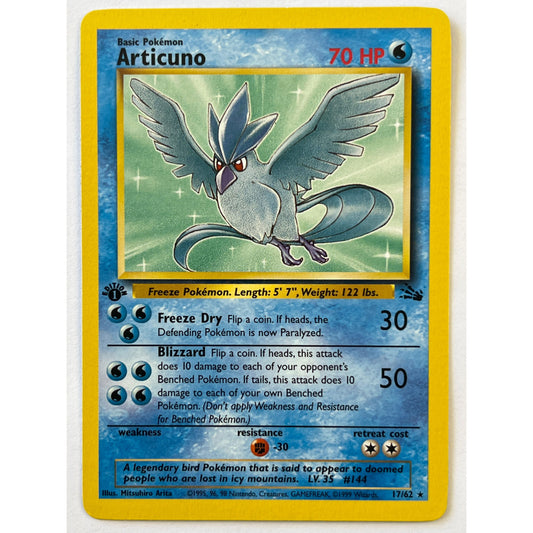 1st Edition Articuno Non Holo Rare  17/62