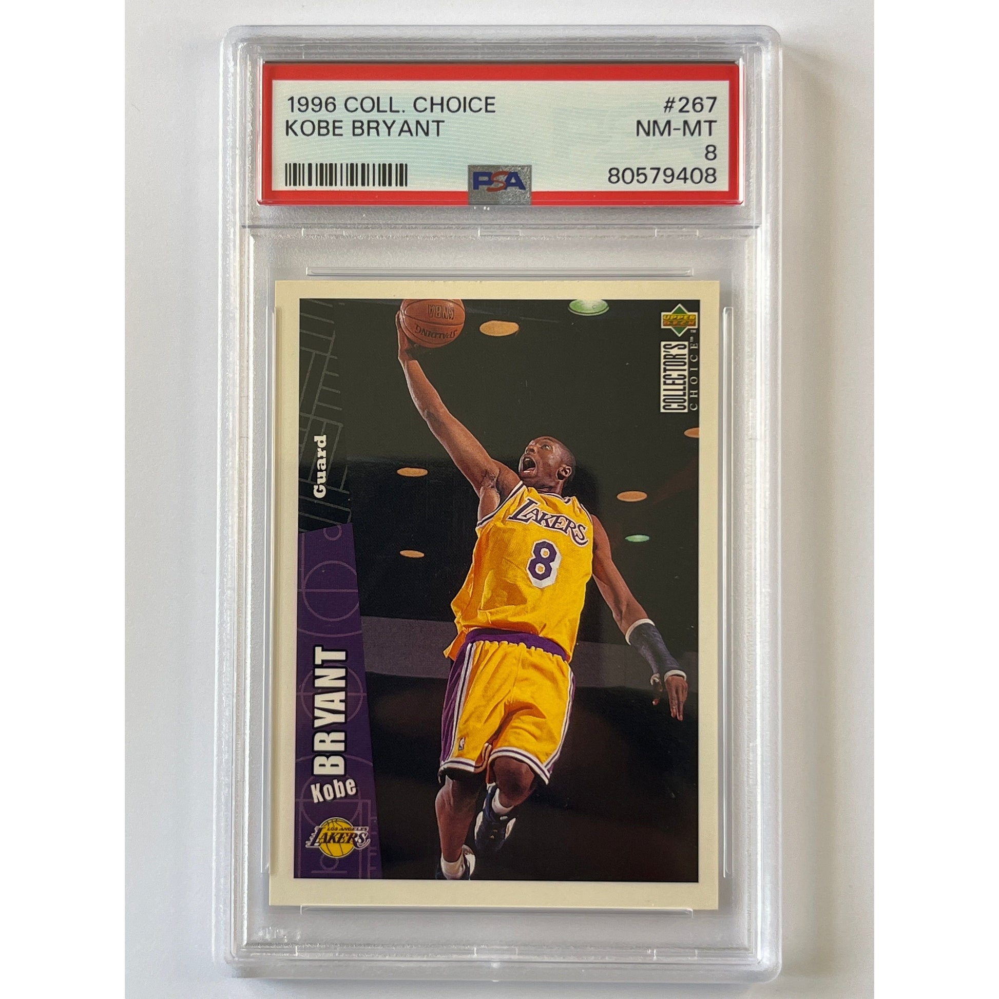 1996-97 Collectors Choice Kobe Bryant RC PSA 8 NEAR MINT - MINT