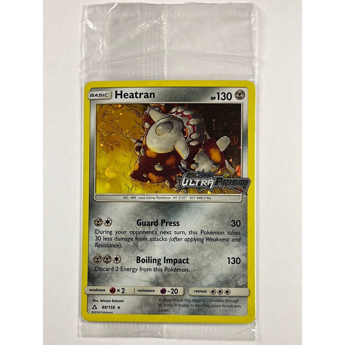 Heatran Holo Rare 88/156 Ultra Prism Sealed Promo