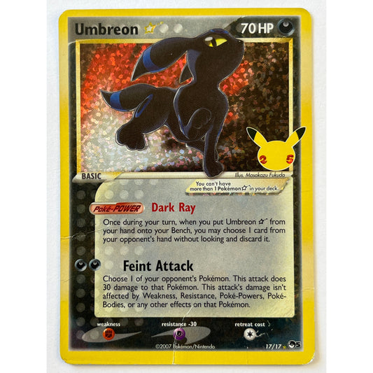 Celebrations Umbreon Holo Gold Star Rare 17/17