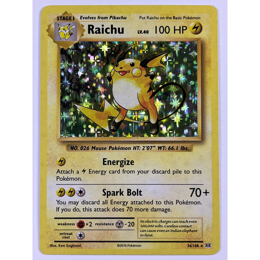 XY Evolutions Raichu Holo Rare 36/108