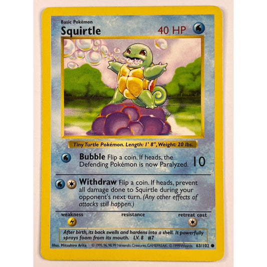Shadowless Squirtle Non Holo Common 63/102
