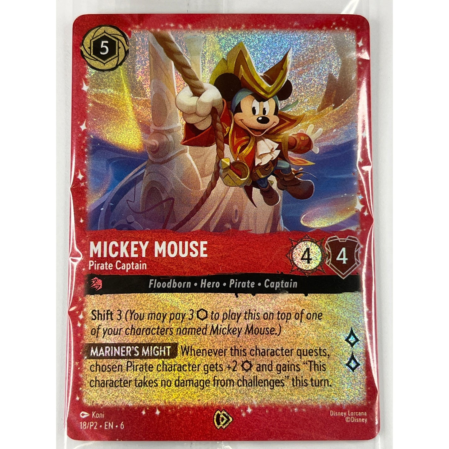 Sealed Costco Promo Mickey Mouse Glimmer Foil 6