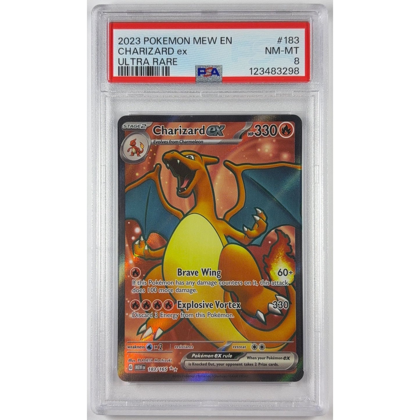 Charizard ex Holo Ultra Rare 183/165 PSA 8 NEAR MINT-MINT | Local Legends Cards & Collectibles