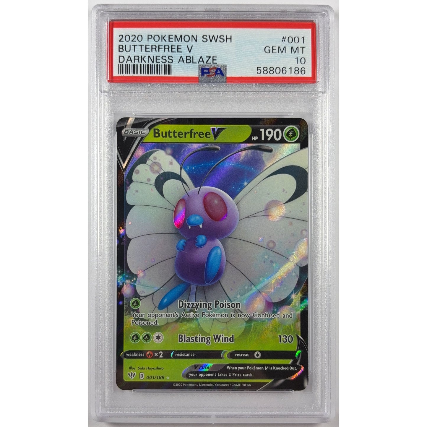 Butterfree V Holo Ultra Rare 001/189 PSA 10 GEM MINT | Local Legends Cards & Collectibles
