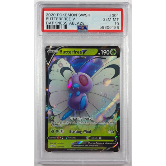 Butterfree V Holo Ultra Rare 001/189 PSA 10 GEM MINT | Local Legends Cards & Collectibles