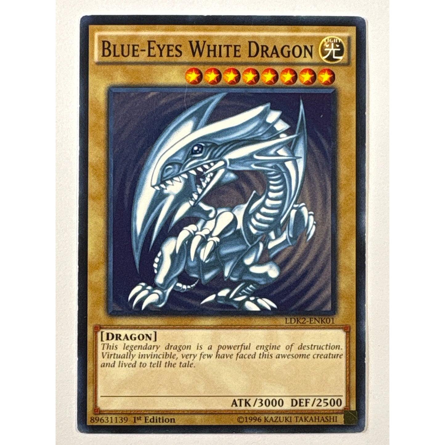 1st Edition Blue Eyes White Dragon Non Foil LDK2-ENK01