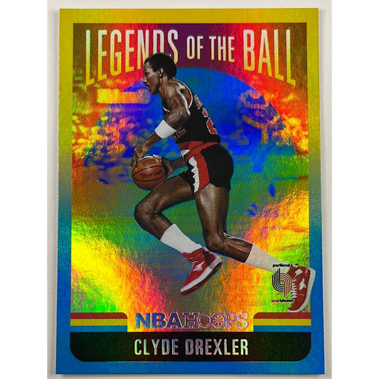 2020-21 Hoops Clyde Drexler Legends Of The Ball Holo