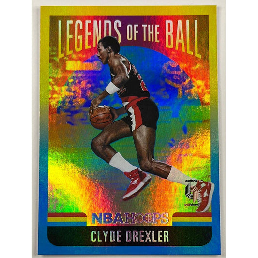 2020-21 Hoops Clyde Drexler Legends Of The Ball Holo