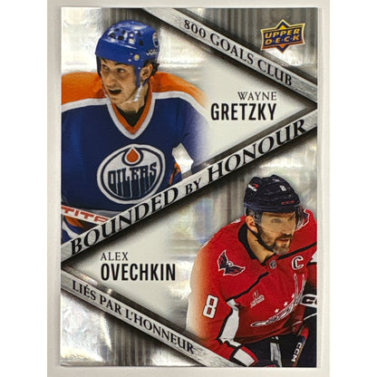 2023-24 Tim Hortons Collectors Series Wayne Gretzky Alex Ovechkin Bounded By Honour 800 Goals Club SSP | Local Legends Cards & Collectibles