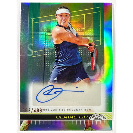 2024 Topps Chrome Claire Liu Refractor Auto /499